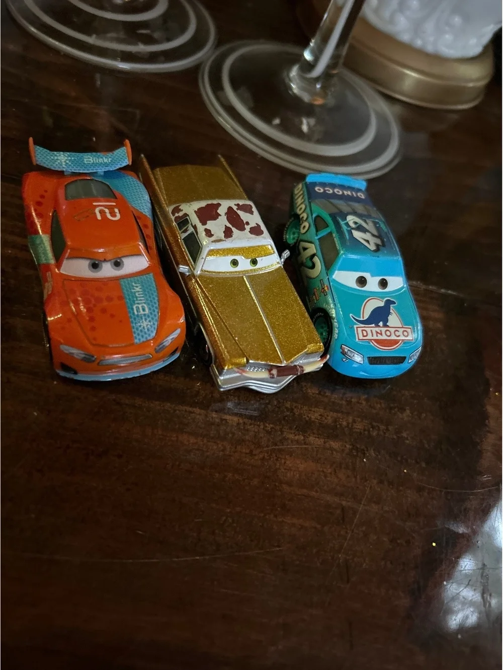 Cars Movie Diecast Toy Car Set - Lightning McQueen, Chick Hicks, and Ramone